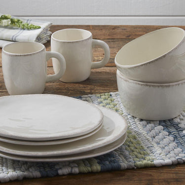 Villager Cereal Bowls - Cream Plain Set of 4 Park Designs - The Fox Decor